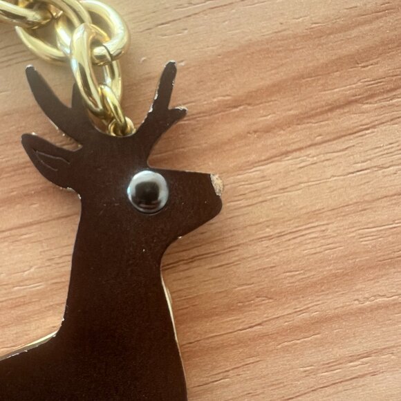 Stella McCartney Gold Reindeer Keychain - Picture 5 of 6